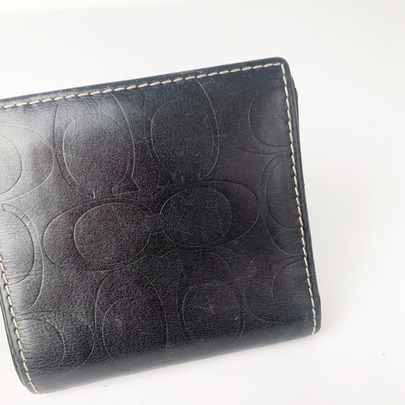 Coach Black Pockets Leather Wallet - Picture 6 of 7